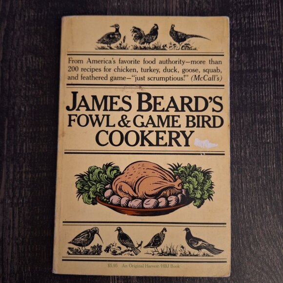 James Beards Fowl Game Bird Cookery Paperback 1970s Cook Book Chick Turkey Duck - Picture 1 of 9